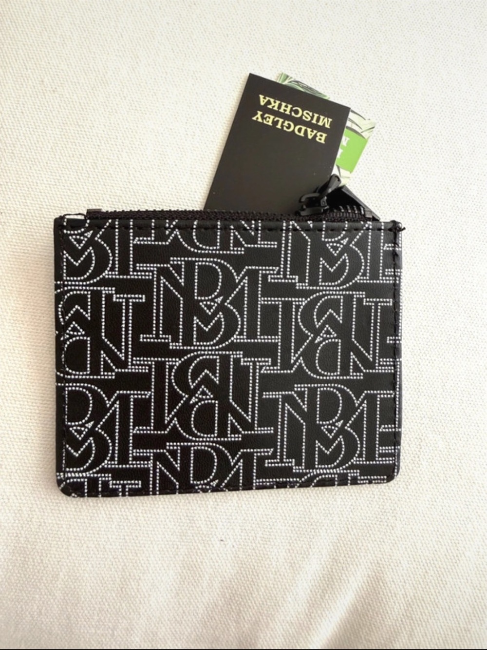 New Badgley Mischka Thin Mini Coin Wallet